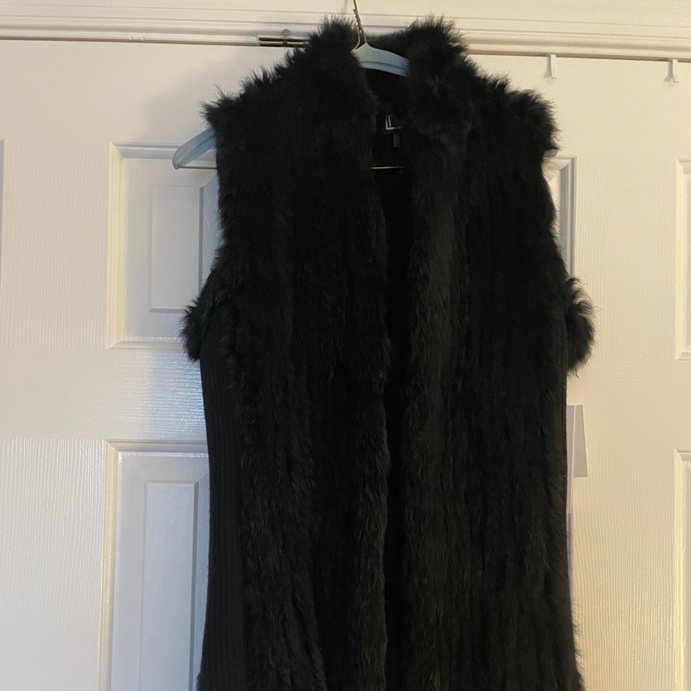 Love Token Jackets and Goats Black Fur Vest | Size XS | New With Tags